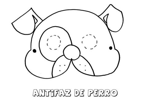 Imprimir Antifaz De Perro Dibujos Para Colorear Con Los Niños