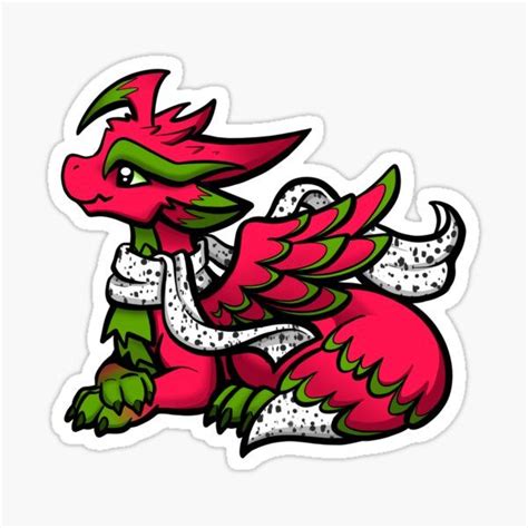 Apple Dragon Sticker By Bgolins Redbubble Cute Dragon Tattoo Cute Dragon Drawing Dragon