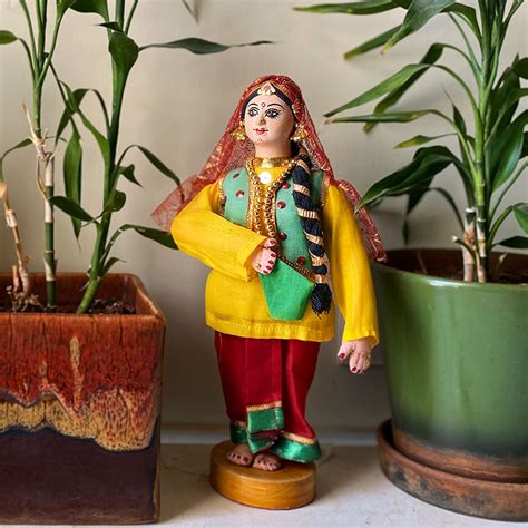The Bombay Store Punjabi Female Doll Dancer Assorted Colours
