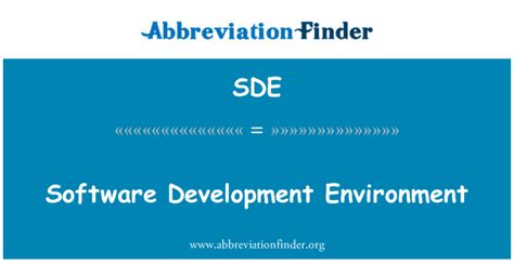 定義 Sde ソフトウェア開発環境 Software Development Environment