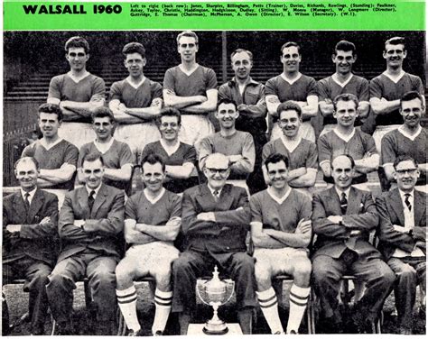 Walsall Team Group In 1960 Walsall Football Team 1960s Teams Olds