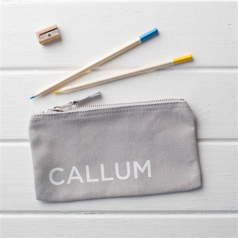 Personalised Canvas Pencil Case By Twenty Seven