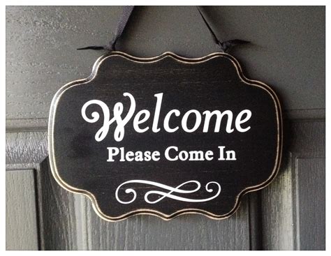 Welcome Sign Welcome Please Come In Sign Elegant By Handymomma