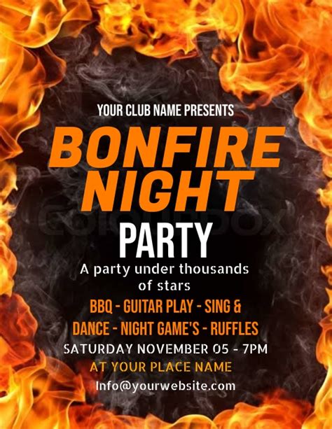 Copia De Bonfire Night Party Flyer Template Postermywall