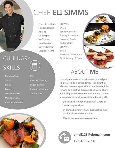 Chef Saucers Charcoal1png Chef Resume Chef Resume