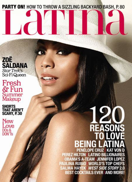 Star Trek Hottie Zoe Saldana On The Cover Of Latina Magazine
