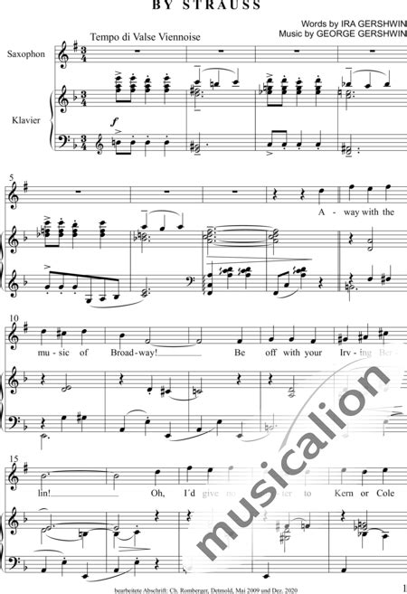 By Straussarr By Christian Romberger George Gershwin Sheet Music To Download