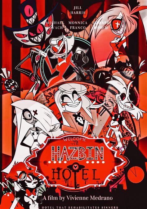 Hazbin Hotel Movie Poster Created In Canva By Me Though All The