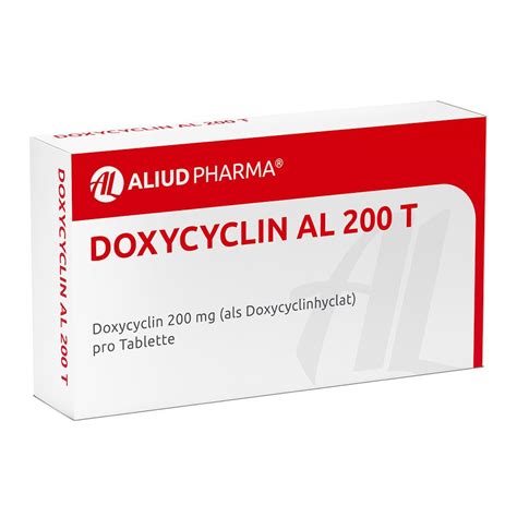 Doxycyclin Al 200 T 10 St Mit Dem E Rezept Kaufen Shop Apotheke