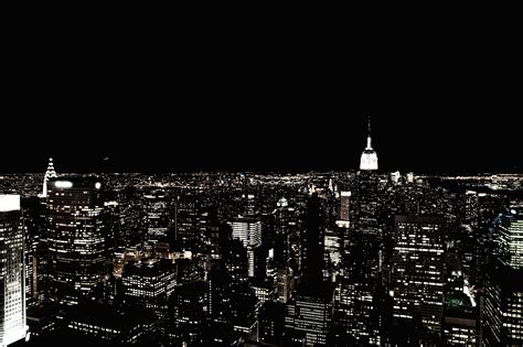 Hình Nền New York Thành Phố đêm Tòa Nhà Chọc Trời Đèn City Skyline