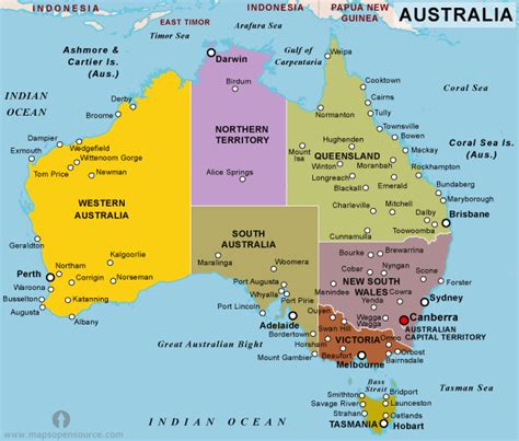 Free Australia Political Map Political Map Of Australia Political