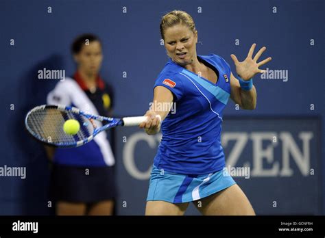 Belgiums Kim Clijsters In Action During Day Nine Of The Us Open At