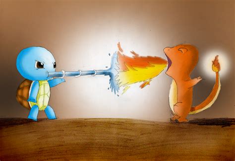 Charmander Vs Squirtle By Dhann On Deviantart