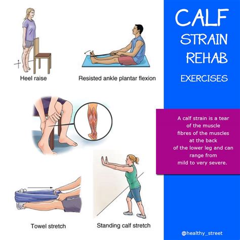 Calf Muscle Strain At Home Exercises Worksheet Pdf Ph