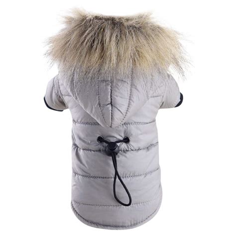 Pet Supplies Pet Snowsuit Windproof Faux Fur Puppy Parka Coat