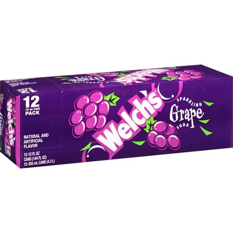 Welchs Sparkling Grape Soda 12 Fl Oz 12 Pack