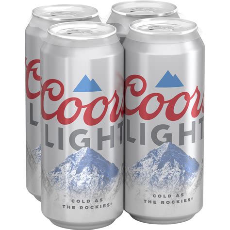 Coors Light Beer Light Lager Beer 4 Pack Beer 16 Fl Oz