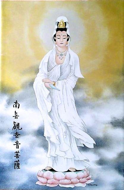 Kuan Yin Who Hears The Cries Of The World And Reaches Out With