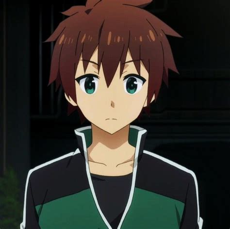 An Anime Character With Brown Hair And Green Eyes Looks At The Camera