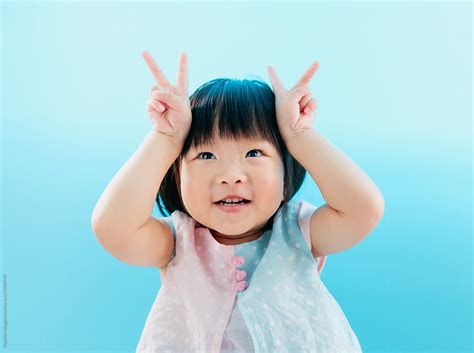 Cute Chinese Little Girl by Pansfun Images