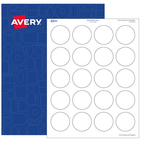 Avery Round Labels 175 Diameter White Matte 2000 Printable Labels