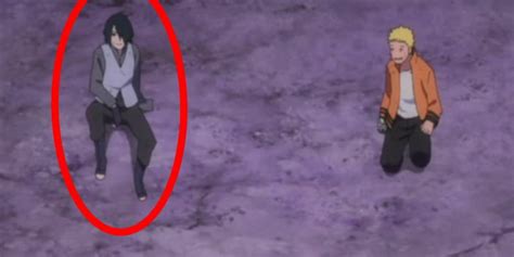 I Just Watched The Boruto Movie Why Is Sasuke Laying On The Arm That