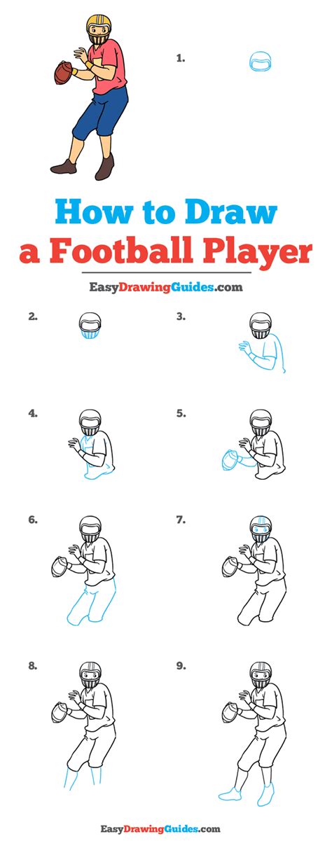 How To Draw A Football Player Really Easy Drawing Tutorial