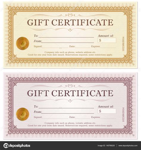 Certificate T Coupon Template — Stock Vector