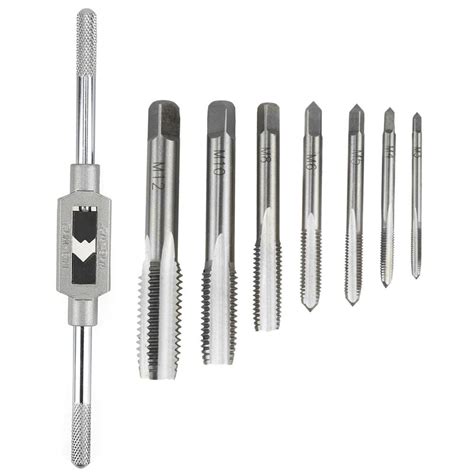 New Arrival 8pcs Tap And Die Set Hand Hardware Tools Machine Screw
