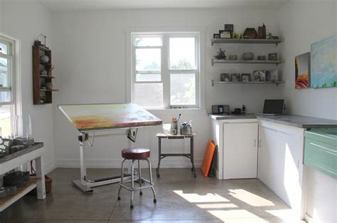 Art Studio Makeover Industrial Home Office Grand Rapids By Amy