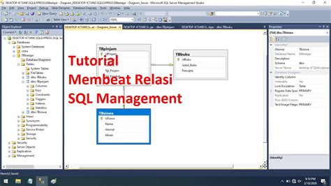 Cara Membuat Relasi Table Pada Sql Management Studio Sql Server Youtube