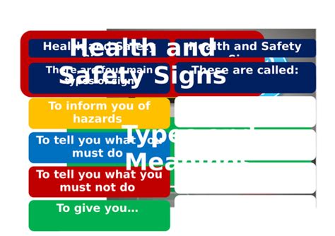 Maybe you would like to learn more about one of these? Employability Skills: Health and Safety Signs | Teaching ...