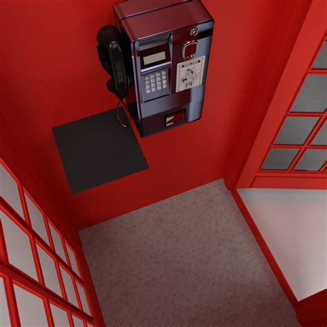 Red Phone Booth 3d Model 3ds Fbx Blend Dae