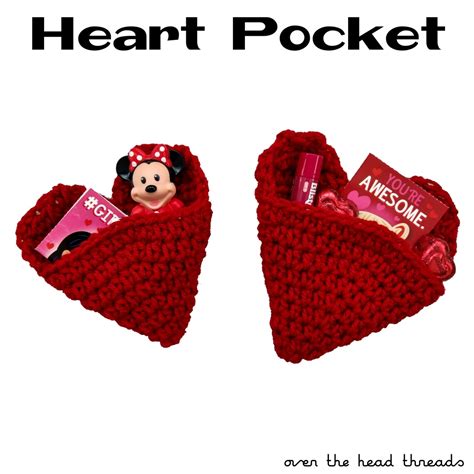 Heart Pocket Pattern Only Valentines Day T Bag Etsy