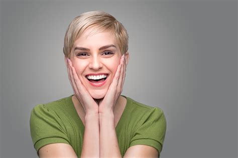 Cute Laughing Shocked Surprised Perfect Smile White Teeth Happy Dental