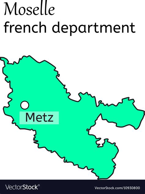 Moselle French Department Map Royalty Free Vector Image