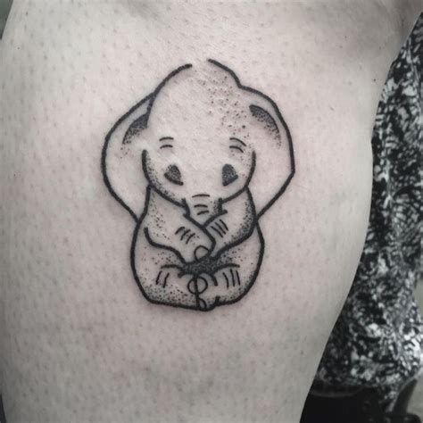 An Elephant Tattoo On The Stomach