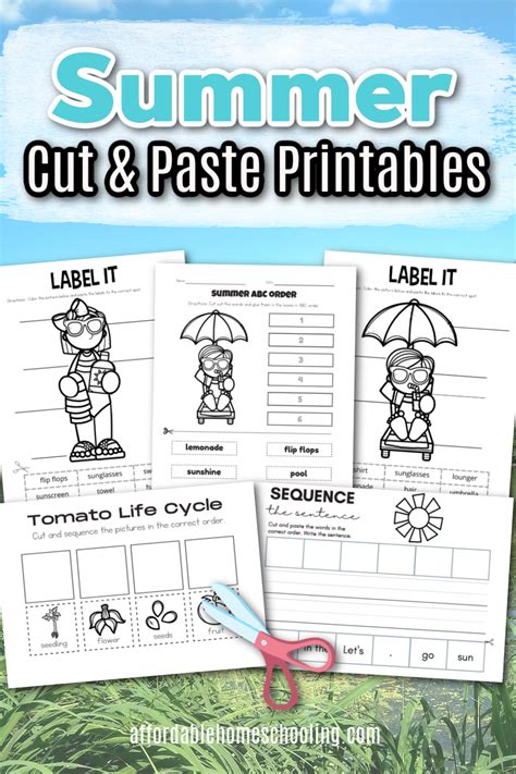 Free Printable Summer Cut And Paste Activities