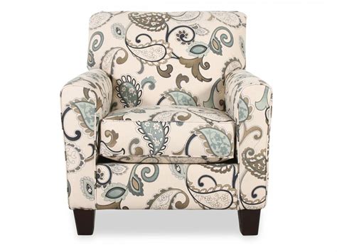 Paisley Patterned Contemporary 35 Accent Chair In Cream Mathis