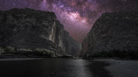 Santa Elena Canyon Under The Milky Way In Big Bend National Park Texas