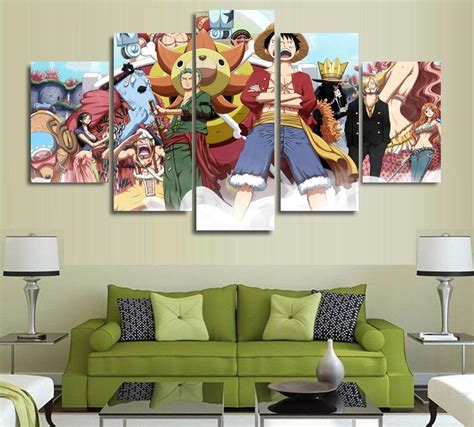 Buy 5 Panels Wall Art Anime One Piece