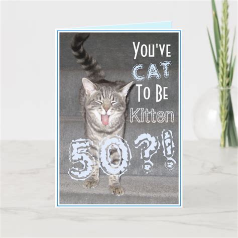 Happy 50th Birthday Funny Cat Card Zazzle