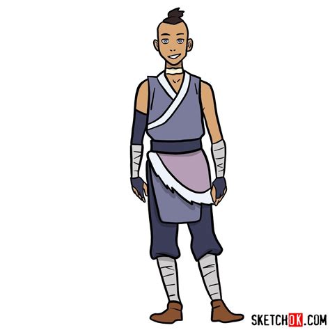 How To Draw Sokka From Avatar Step By Step Drawing Tutorials Avatar