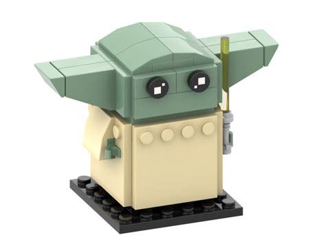 Lego Moc Baby Yoda Grogu Brickheadz Full Size By Legacylego