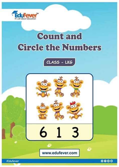 Count And Circle The Numbers Ukg Maths Worksheet