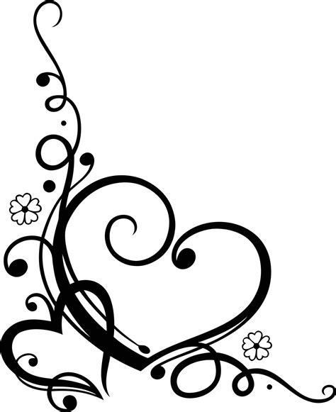 Love Heart Floral Swirl Vector Free Vector Cdr Download