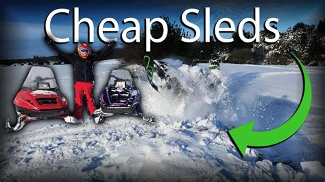 Ditch Banging Cheap Old Snowmobiles In Fresh Snow Powder Youtube