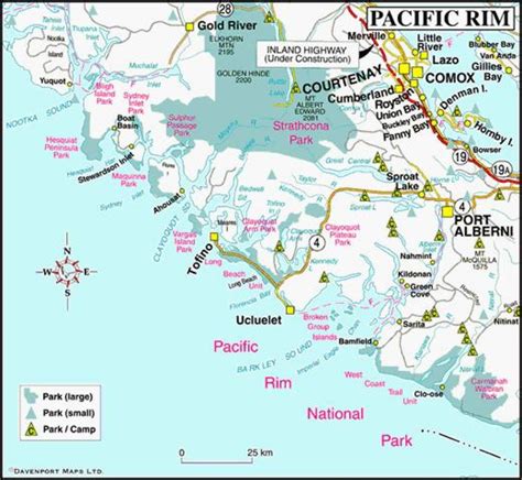 West Coast Canada Map Map Of West Coast Canada British Columbia