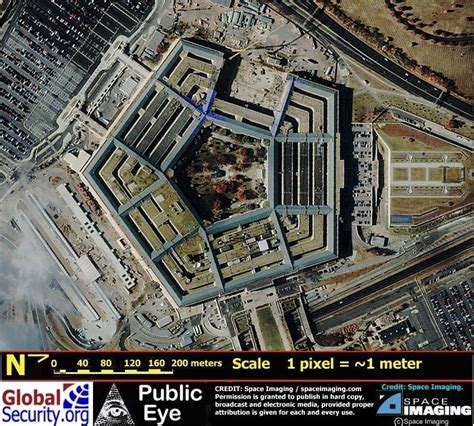 The Pentagon Satellite Image Pre September 11 2001
