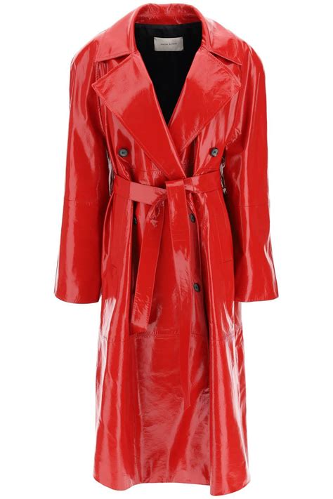 magda butrym patent leather long trench coat editorialist